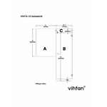 Vihtan Saunan lasiseinä 13 ovi + ylälasi + puolilasi Tiszta väritön üveg