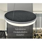 Grönlund Kattovalaisin Acoustic Circulo Ø120cm SMD LED 110W 3000K Tummanharmaa