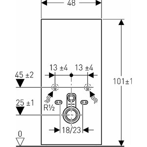 Geberit Seinä-WC asennuslementti Monolith 101cm valkoinen