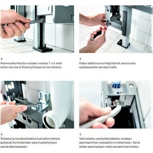 Geberit Seinä-WC asennuslementti Monolith Plus 101cm valkoinen
