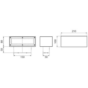 Airam Seinävalaisin ulko Line Double led 3000K antrasiitti