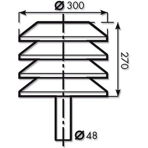Karlux Pihapiirivalaisin piha käpy kupari 100W E27 IP23