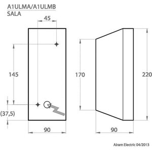 Airam Seinävalaisin Sala IP44 2 x GU10 max. 35W harmaa