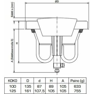 FläktWoods Moottoriventtiili KSOM 100mm
