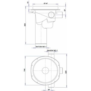 Vieser Lattiakaivo pysty One DN75 3x32/40