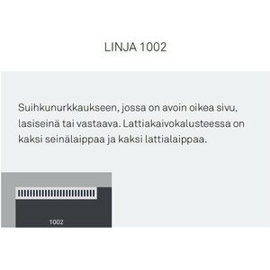 Unidrain Lattiakaivokaluste Linja 1002 2 seinäkiinnikettä 1200mm