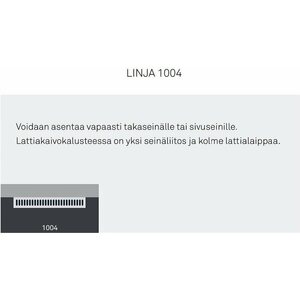 Unidrain Lattiakaivokaluste Linja 1004 1 seinäkiinnike 1200mm