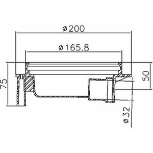 Merika Lattiakuivakaivo M-221 32 x 150mm