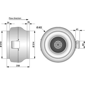 Kanavapuhallin CK 315 D1 EC-y1
