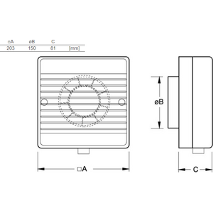Systemair Pienpuhallin BF 150 T ajastimella