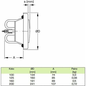 FläktWoods Palopeltiventtiili Cleanvent KSOF-160-C+KKT