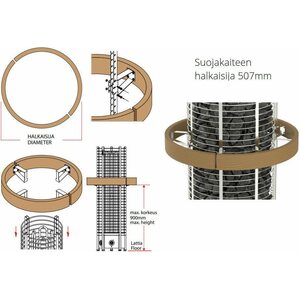 Sawo Sähkökiuas Sawo Tower Round 4,5kW kiinteä ohjaus