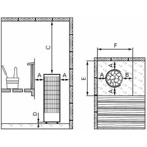 Harvia Lattiakiuas Harvia Cilindro PC70E 7 kW