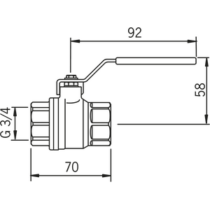 Oras Palloventtiili DN20 PN25 3/4" Oras 400020