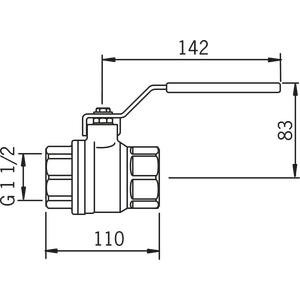 Oras Palloventtiili DN40 PN25 1 1/2" Oras 400040
