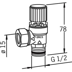 Oras Varoventtiili Oras 430151 1/2" 1,5bar EM