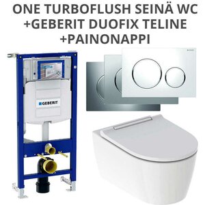 Geberit Seinä-wc paketti ONE TurboFlush Design