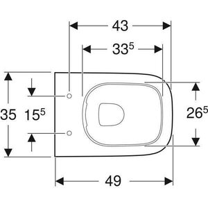 Geberit Seinä-WC Smyle Square Compact