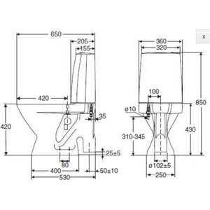 IDO WC-istuin Seven D 13 saneerausmalli 1-H