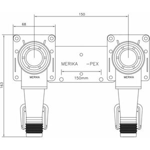 Merika Hanakulmarasia 15mm puserrusliitos 2/kpl