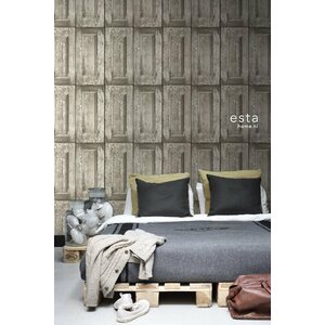 Tapetit.fi Vintage Rules -Paneelitapetti ruskeanharmaa