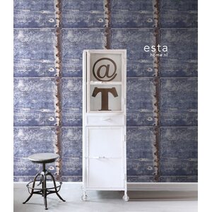 Tapetit.fi Tapetti Sini-Ruskea Metalli