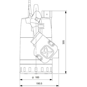 Grundfos Tyhjennyspumppu Unilift CC7A-1 vipalla