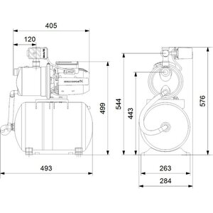 Grundfos Vesiautomaatti JP 4-47 PT-H 20L 1x230V 1,5m
