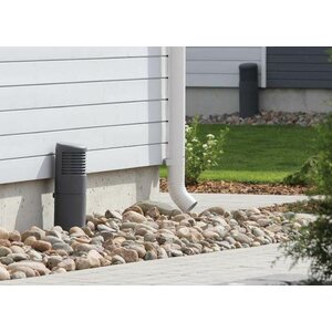 Vilpe Tuuletuspaalu Ross Vent 160mm musta