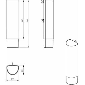 Vilpe Pystyputki Vilpe Ross 125mm punainen
