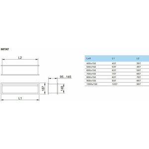 Halton Siirtoilmalaite Halton TVB valkoinen 600x150mm