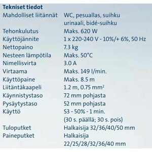 Grundfos Pienpumppaamo Sololift2 WC-3 3xtuloyhdettä