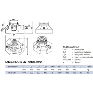 Labko Hiekanerotin Wavin-Labko 40LK hek