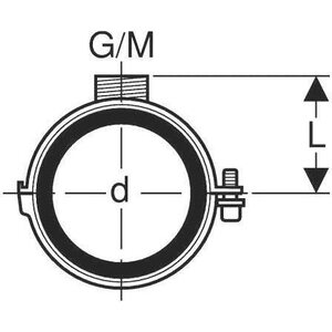Geberit Putkikannake 125mm Geberit Silent-DB20 M10 G1/2" eristetty