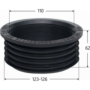 Faluplast Kumiliitos 123-126/110mm viemäriputkille
