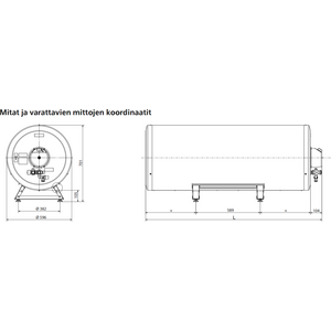Haato Lämminvesivaraaja HM-230 sauna 2/3KW 1/3-V