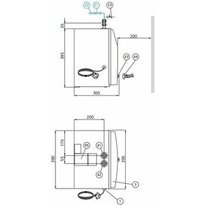 Haato Lämminvesivaraaja HK-15 seinä 1/3kW 1/2-V