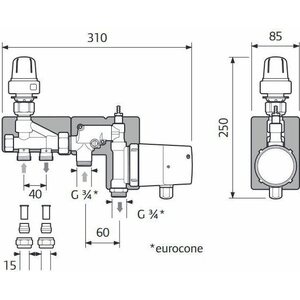 Uponor Pumppuryhmä Fluvia T Push-12 TH-X