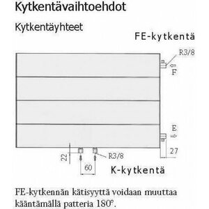 Acalor Käyttövesipatteri Formaterm M4 K korkeus 400mm, pituus 800mm