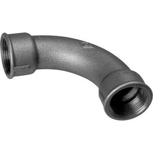 Käyrä musta 90 astetta sisäkierre 1 1/4"