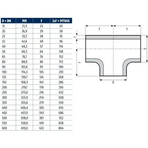 T-haara hitsattava saumaton 60.3x2.9 P235GH
