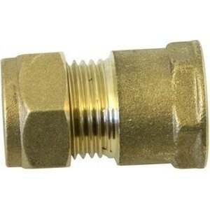Puserrusliitin suora SK 22mm x 3/4" messinki