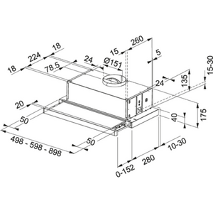 Franke Liesituuletin Flexa FTC 512 XS 50cm