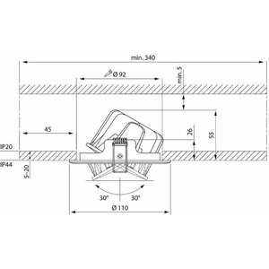 Airam LED alasvalo Slim Duo IP44 8W/830C suunnatt DIM