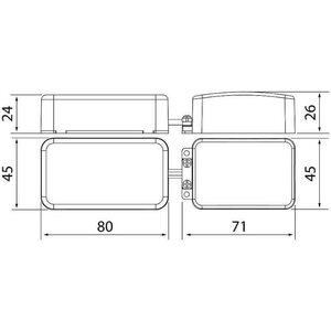Airam LED alasvalo Slim Duo IP44 8W/830C suunnatt DIM