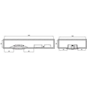 Airam LED alasvalo Slim Duo IP44 8W/830C suunnatt DIM