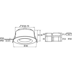 Airam LED alasvalo Compact IP65 5W/840 DIM