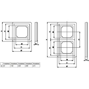 Schneider Electric Peitelevy Exxact Combi adabterilla 2-osainen