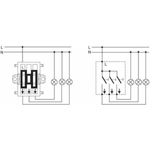 ABB Kytkin Jussi 1+1+1/16AX/250V/IP21 PPJ 0X valkoinen