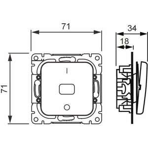 ABB Kytkin Jussi 2/16AX/250V/IP21 UKJ 2X valkoinen